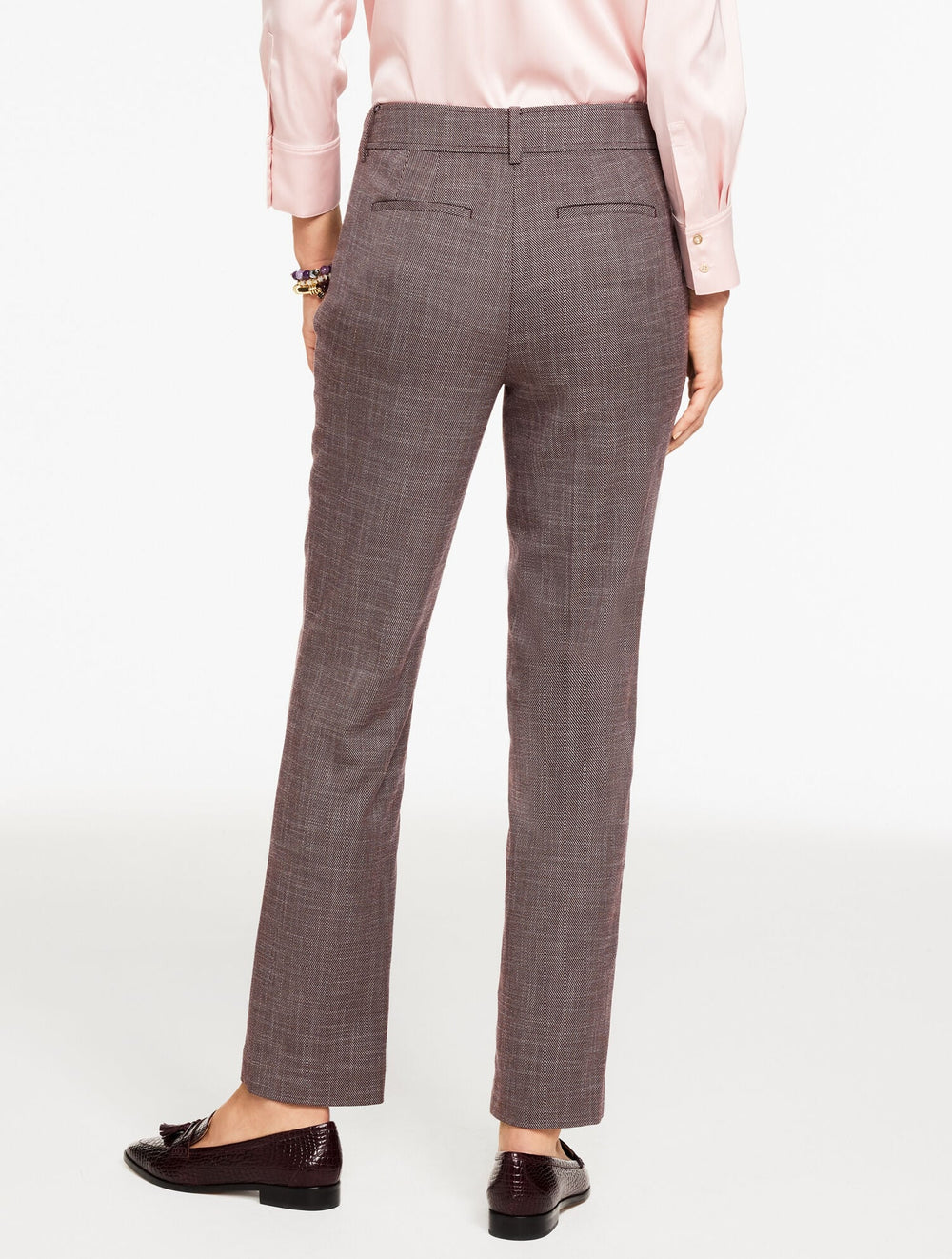 CLASSIC STRAIGHT-LEG TWILL TROUSERS | Talbots online