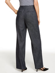 WIDE LEG REFINED DENIM PANTS | Talbots on sale