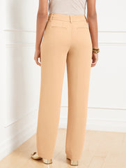 STRAIGHT LEG POLISHED CREPE PANTS | Talbots on sale