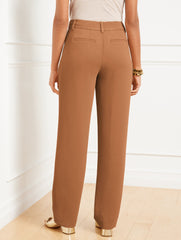 STRAIGHT LEG POLISHED CREPE PANTS | Talbots on sale