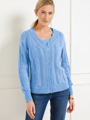 POINTELLE STITCH CARDIGAN | Talbots online