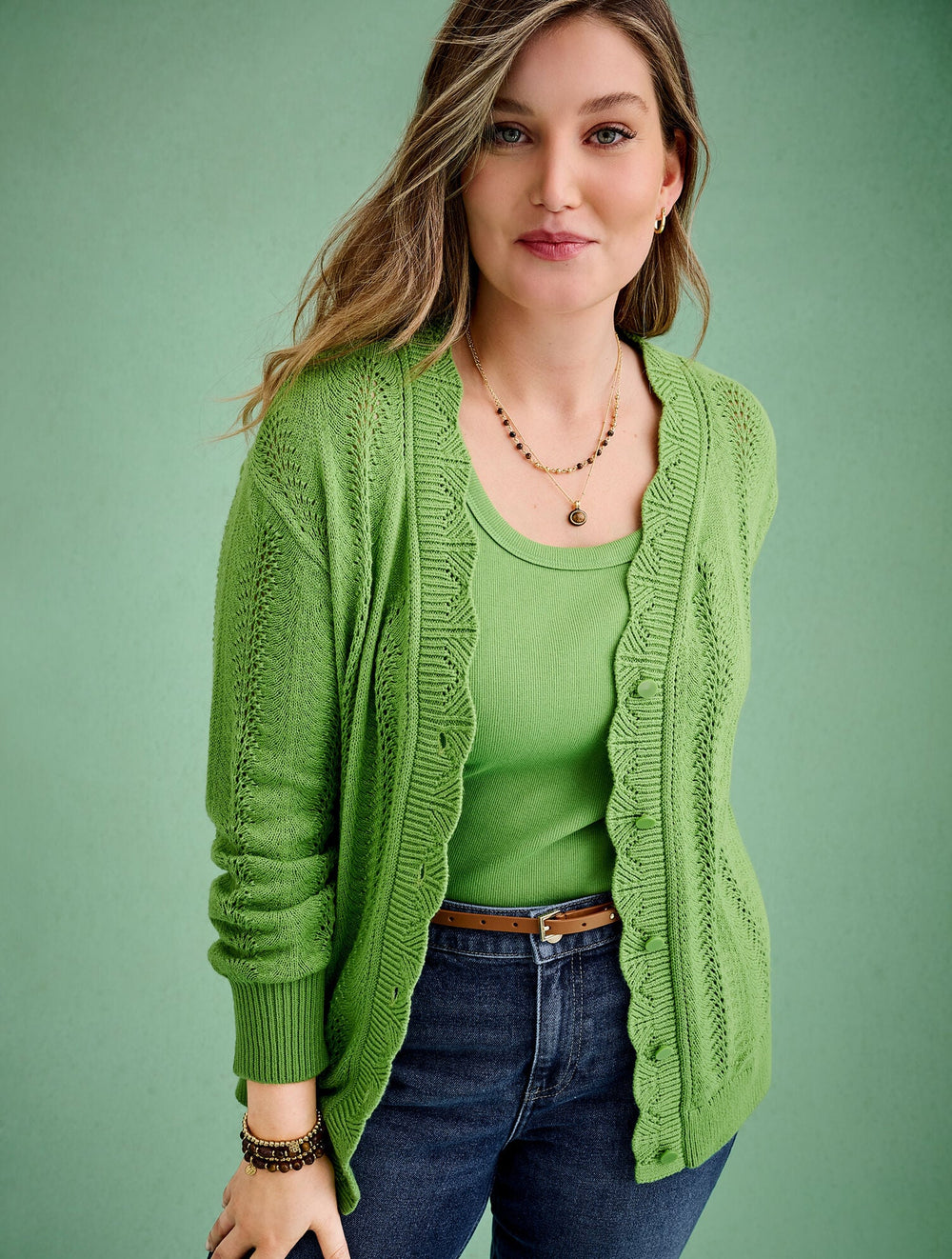 POINTELLE STITCH CARDIGAN | Talbots online