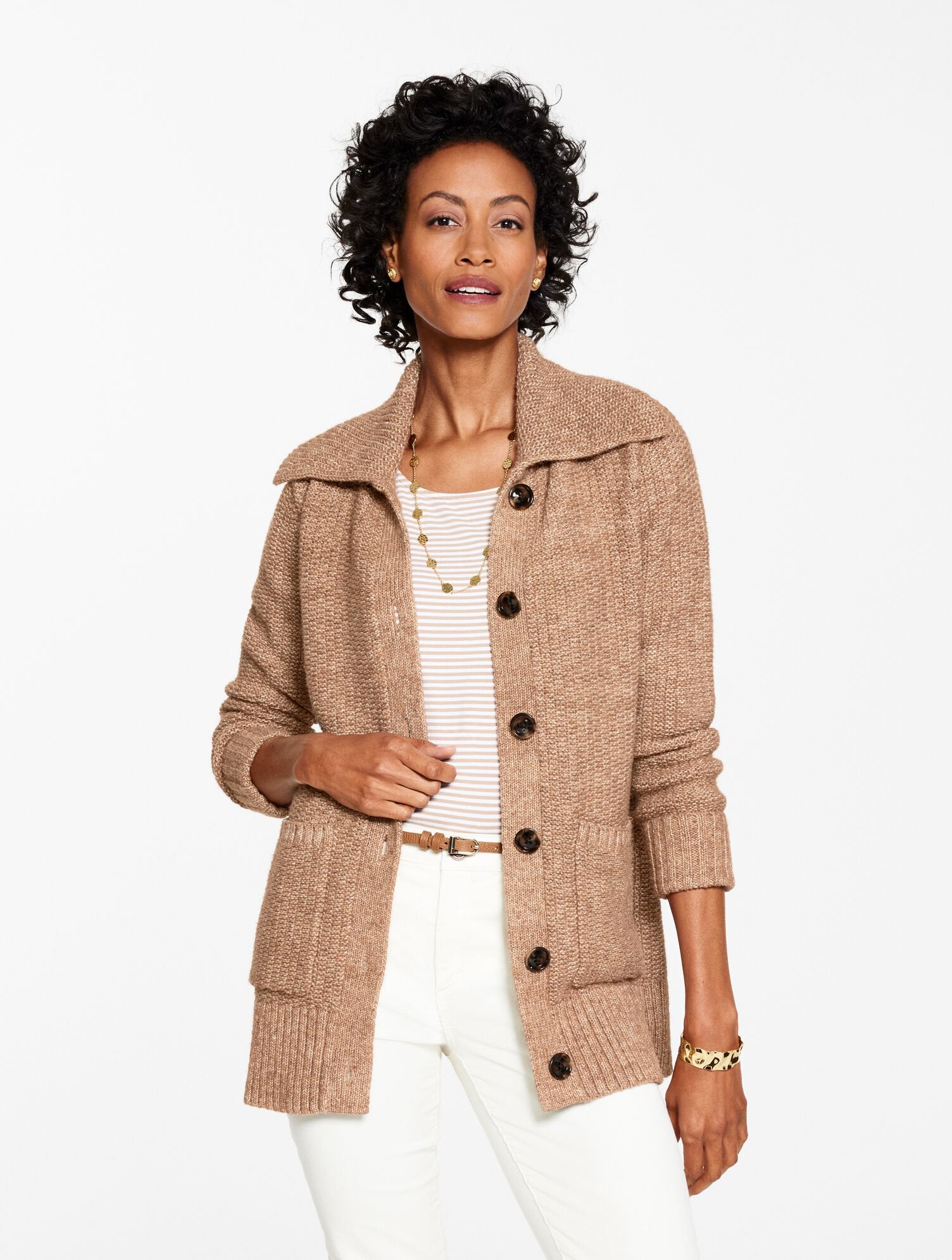 TEXTURED STITCH CARDIGAN | Talbots sale