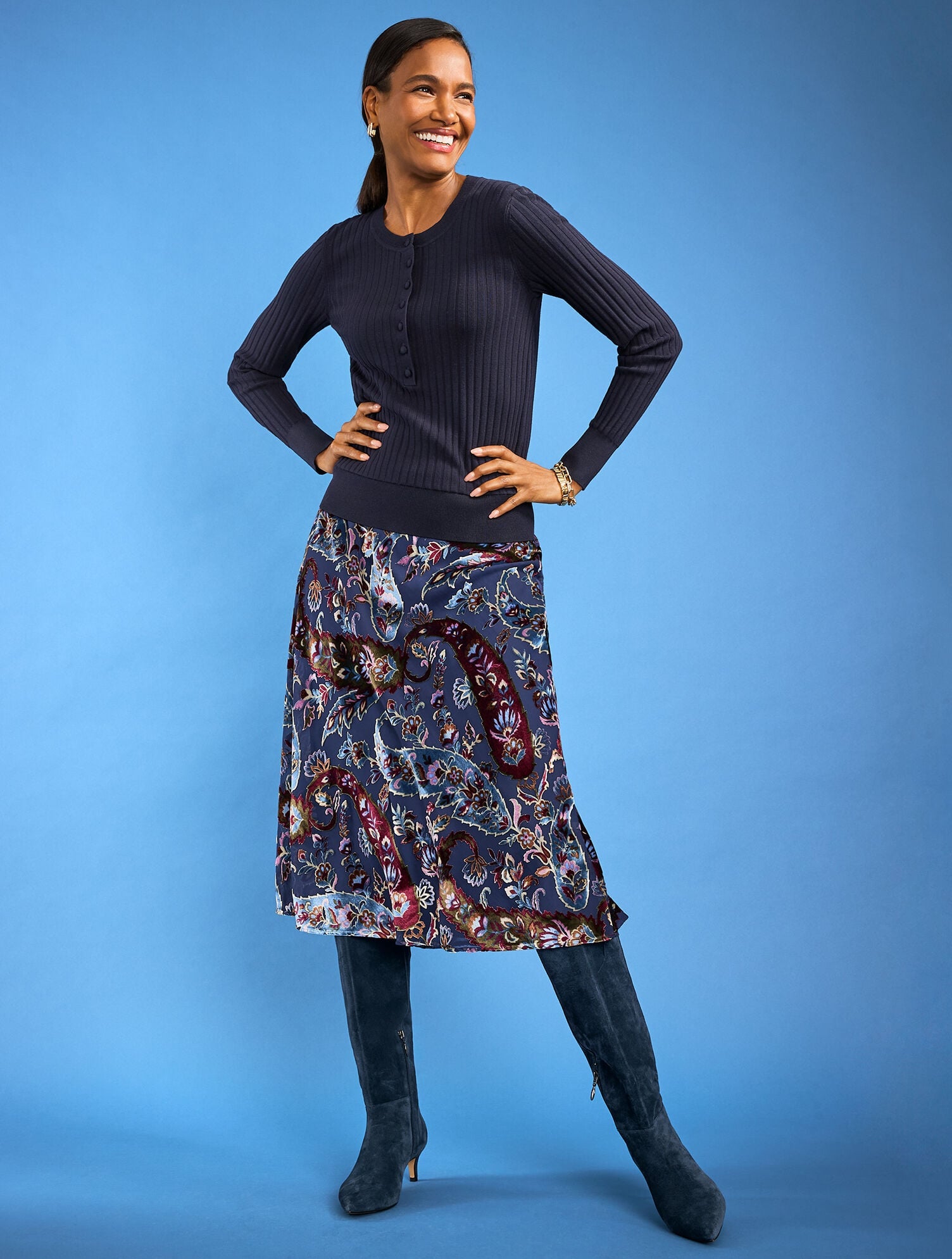 RIBBED HENLEY PULLOVER | Talbots on sale