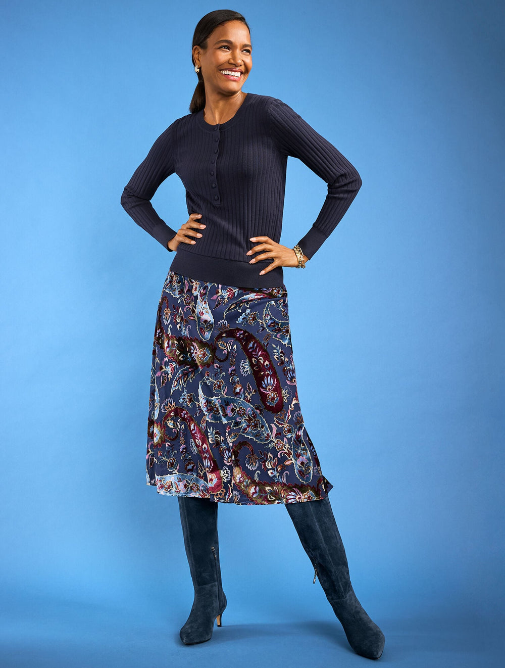 RIBBED HENLEY PULLOVER | Talbots on sale