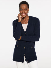 BOUCLÉ V-NECK CARDIGAN | Talbots online