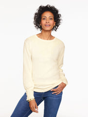 LACE YOKE CREWNECK SWEATER | Talbots near me