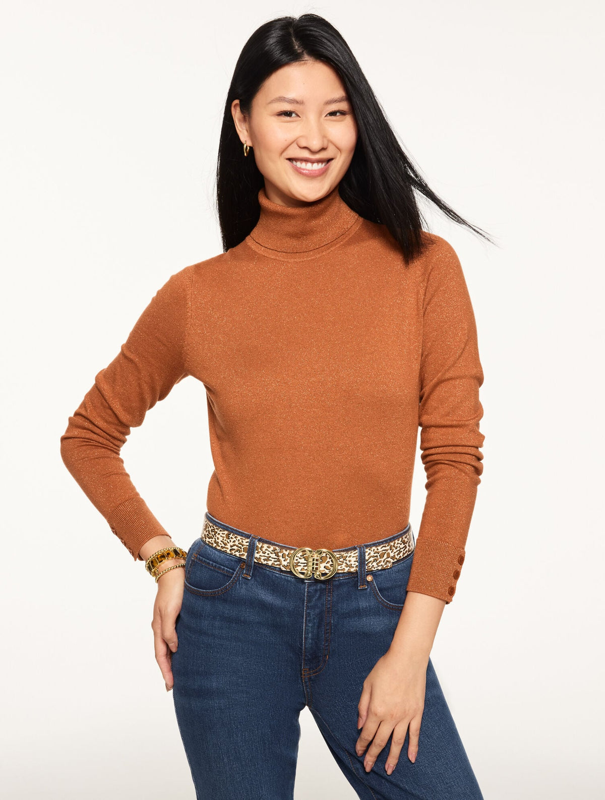 PERFECT METALLIC TURTLENECK | Talbots online