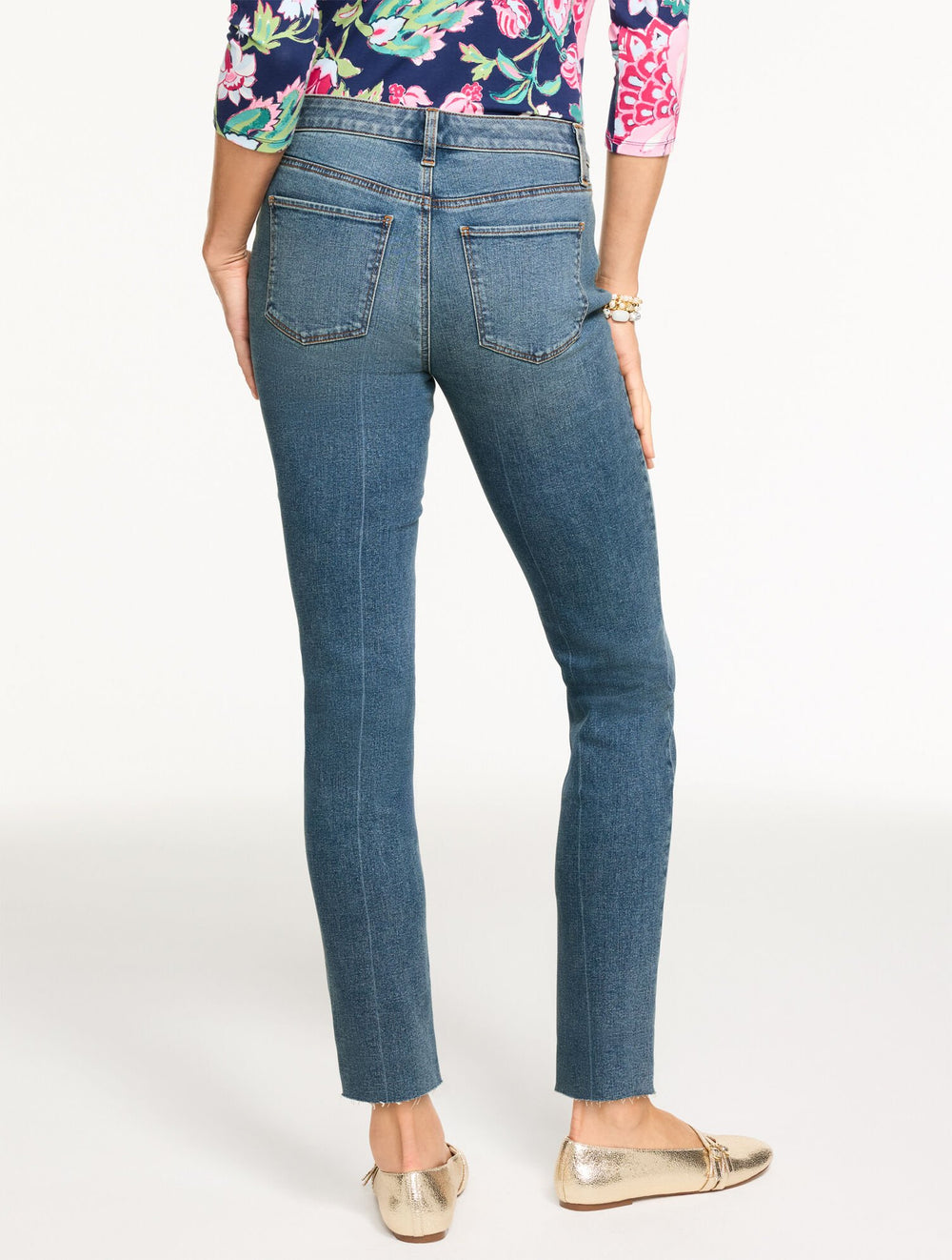 SLIM ANKLE RAW HEM JEANS - ROSLYN WASH | Talbots sale