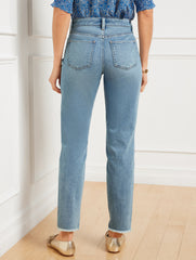 SLIM ANKLE STEP HEM JEANS - MAREA WASH | Talbots discount