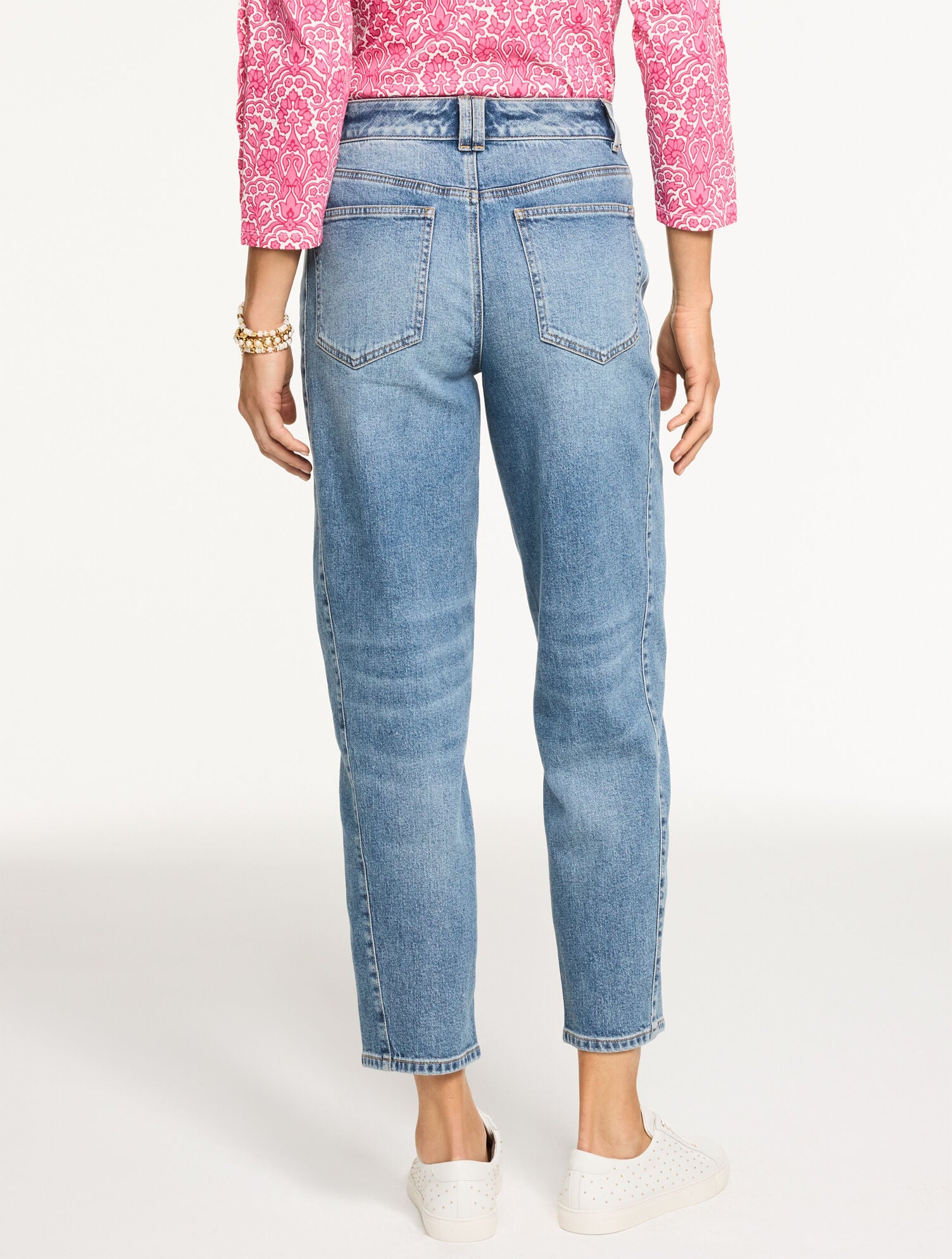 RELAXED TAPERED BARREL LEG JEANS - EMERSON WASH | Talbots sale