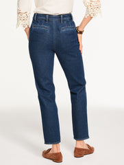 SLIM STRAIGHT ANKLE JEANS - WYCKOFF WASH | Talbots online