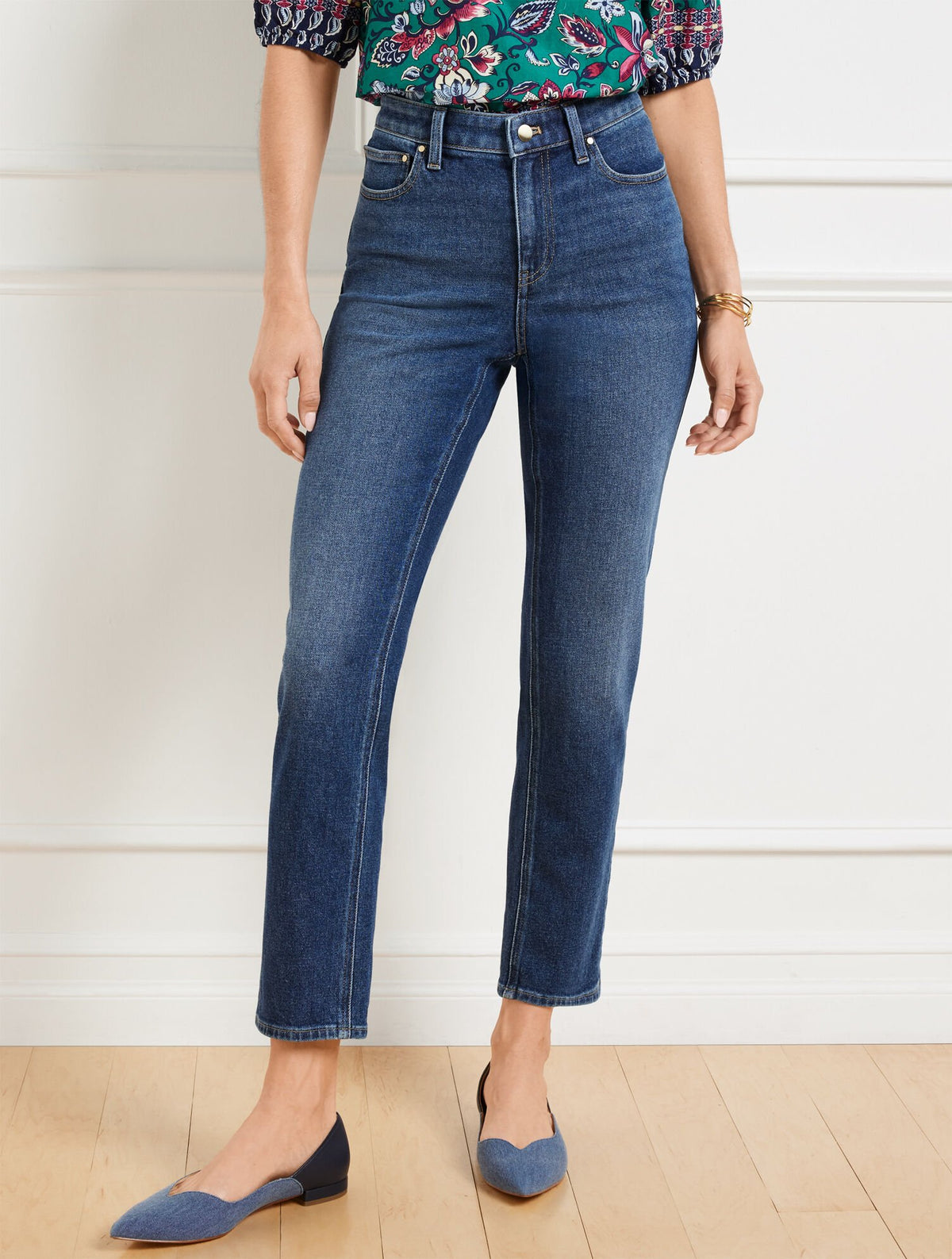 SLIM STRAIGHT ANKLE JEANS - PENELOPE WASH | Talbots near me