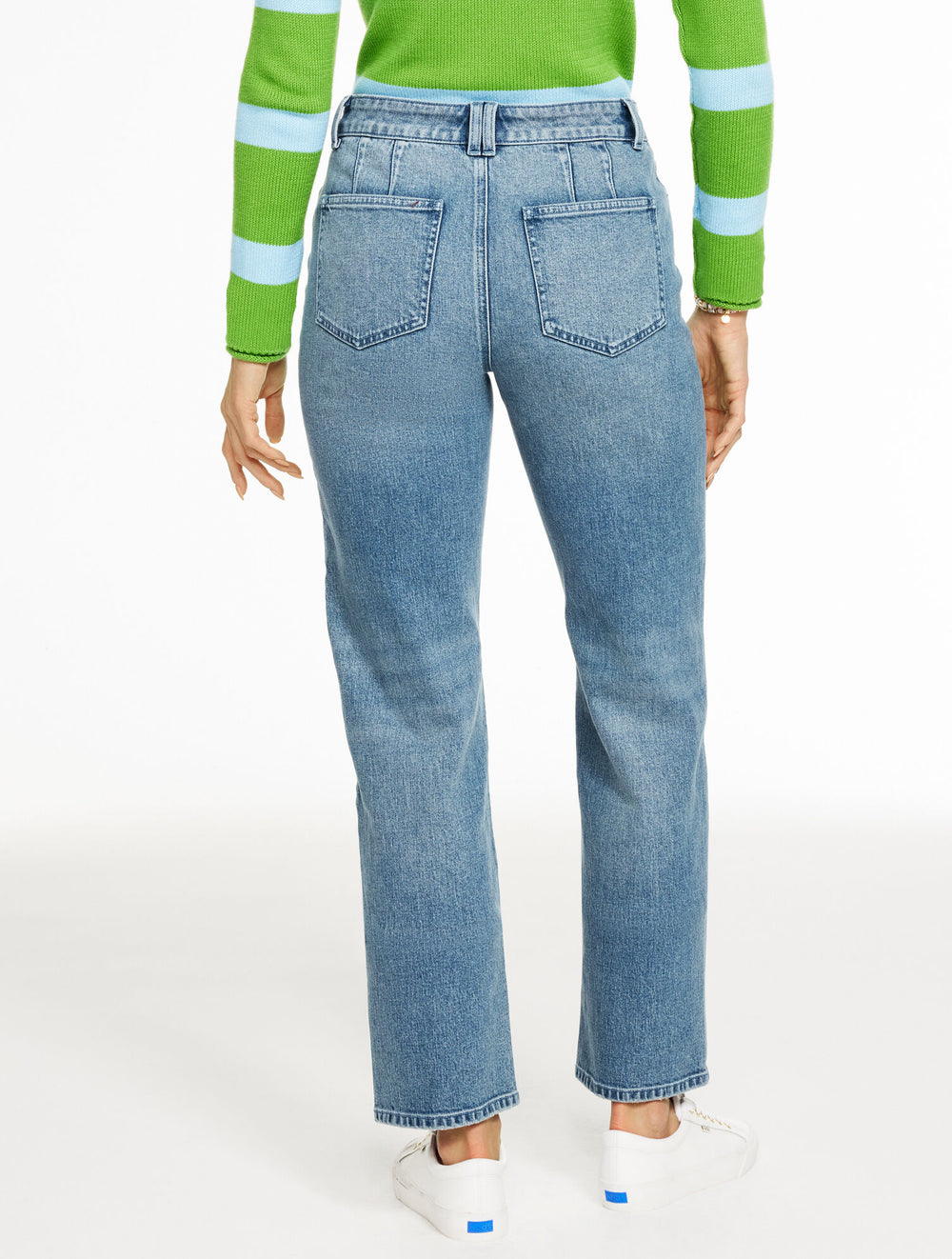 TAILORED MID RISE STRAIGHT LEG JEANS - PEMBROKE WASH | Talbots outlet