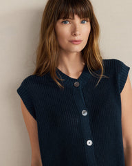 ORGANIC COTTON LINEN SWEATER VEST | Talbots for sale