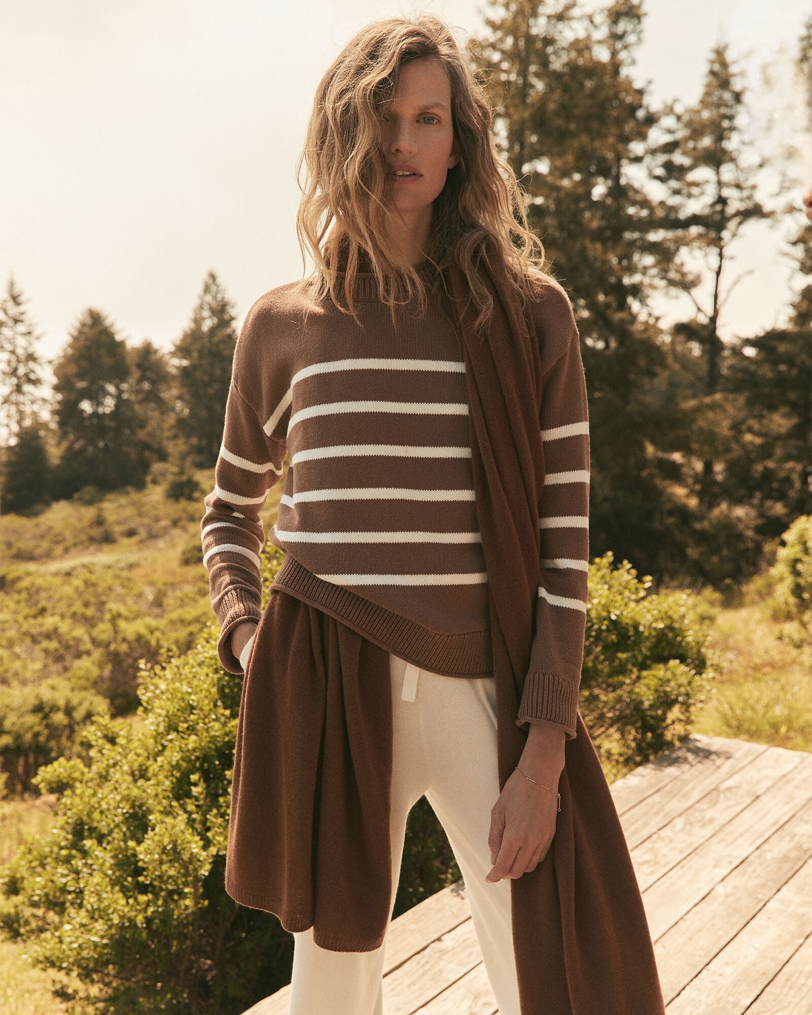 ORGANIC COTTON STRIPE ROLL NECK SWEATER | Talbots for sale