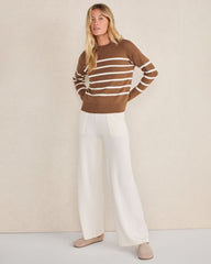 ORGANIC COTTON STRIPE ROLL NECK SWEATER | Talbots for sale