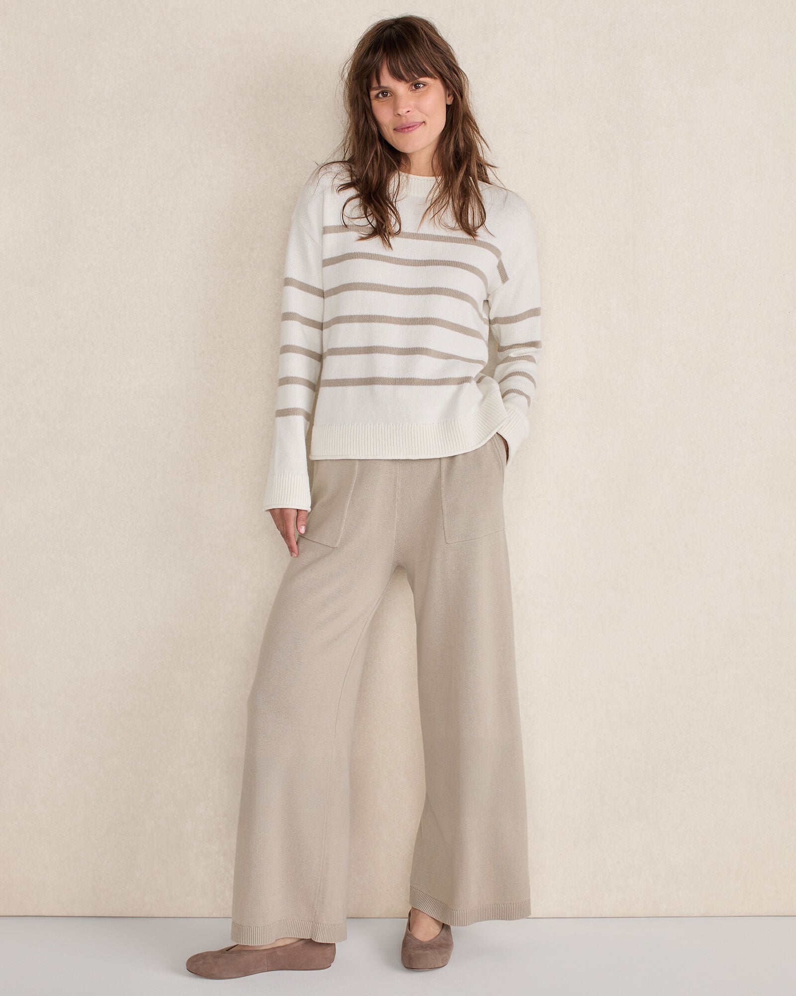 ORGANIC COTTON STRIPE ROLL NECK SWEATER | Talbots for sale