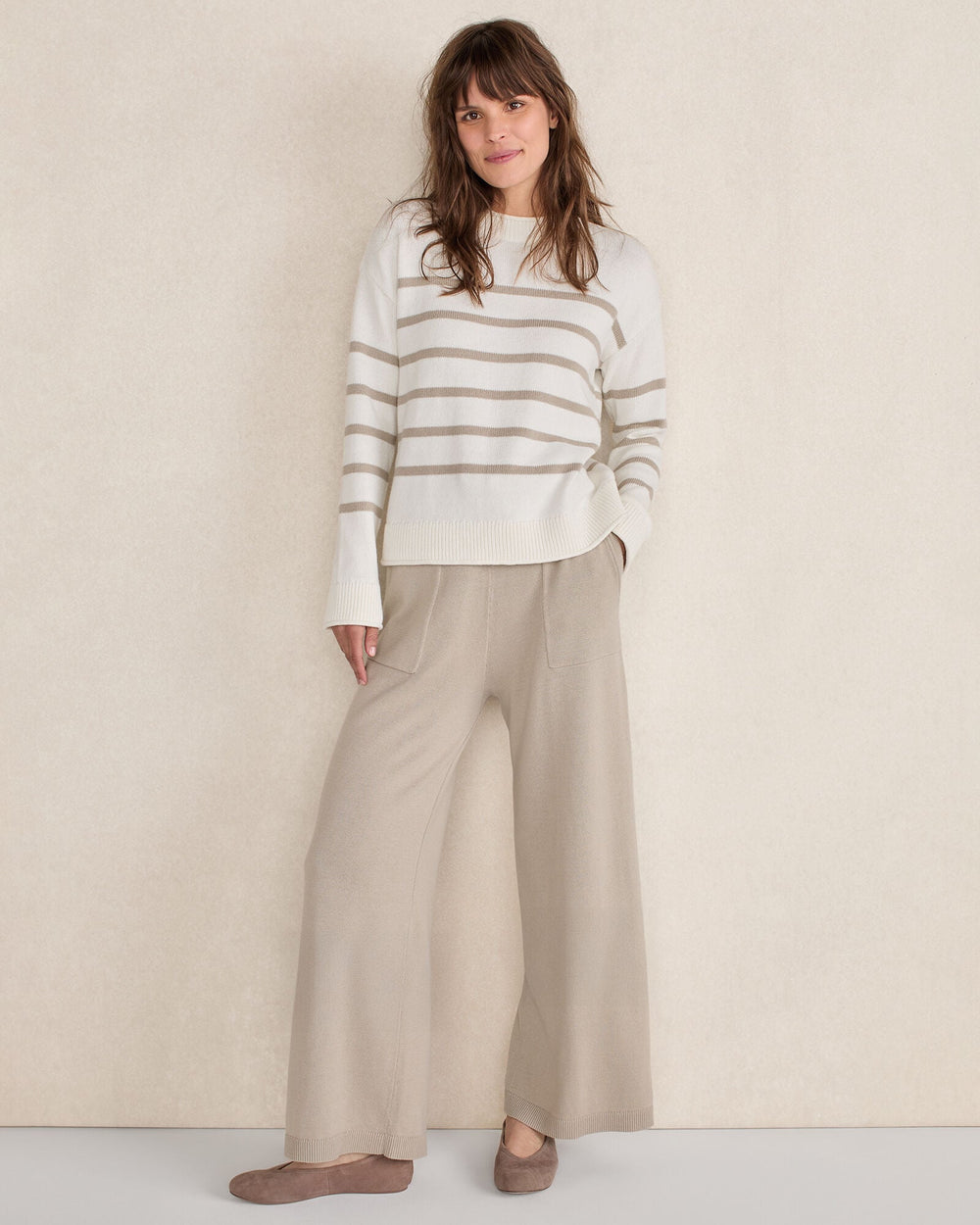 ORGANIC COTTON STRIPE ROLL NECK SWEATER | Talbots for sale
