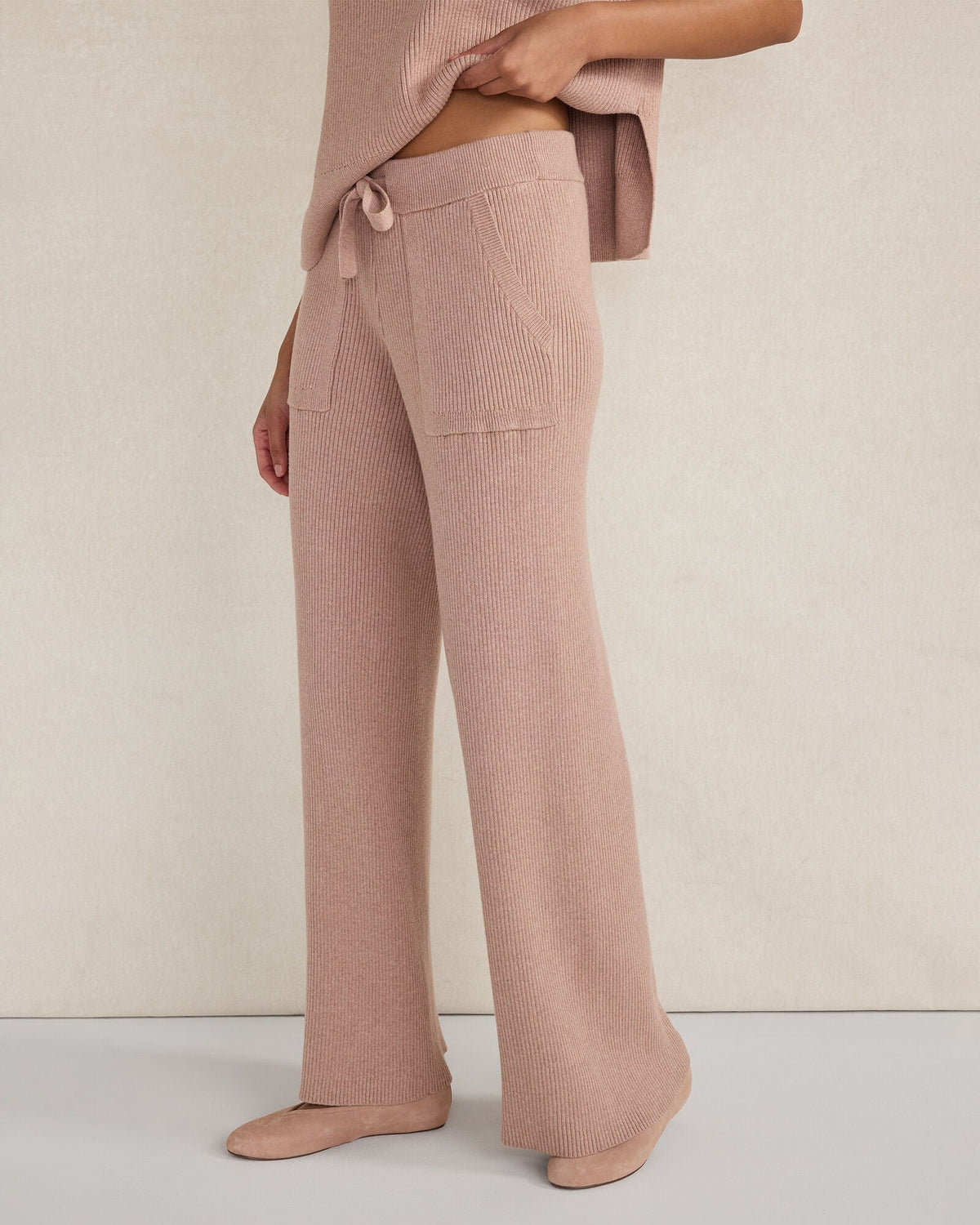 ORGANIC COTTON CASHMERE WIDE LEG PANTS | Talbots for sale