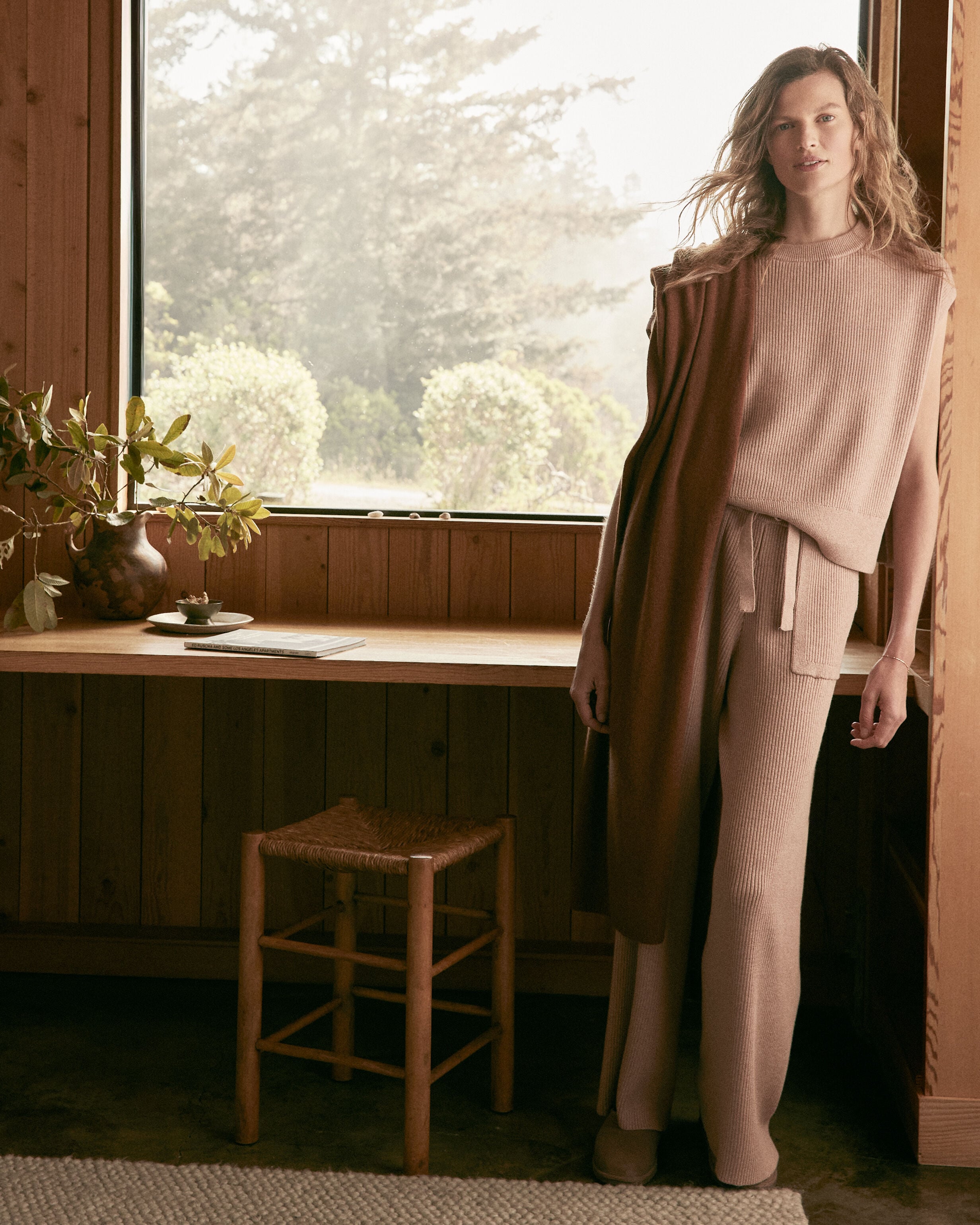 ORGANIC COTTON CASHMERE WIDE LEG PANTS | Talbots sale
