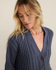 COTTON BLEND MIXED STITCH CARDIGAN | Talbots near me