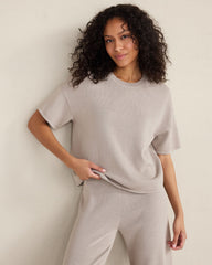 VISCOSE BLEND CREWNECK TEE | Talbots on sale
