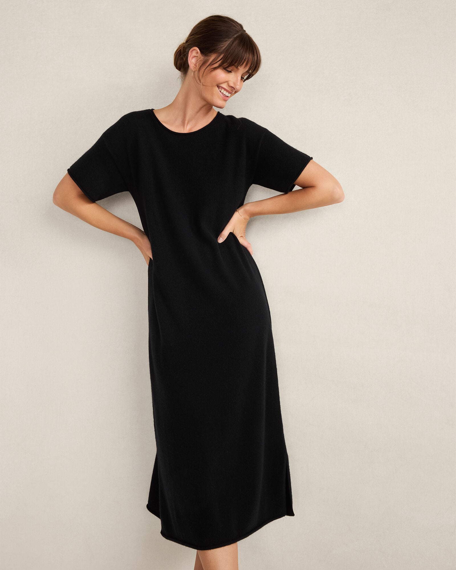 CASHMERE T-SHIRT DRESS | Talbots for sale