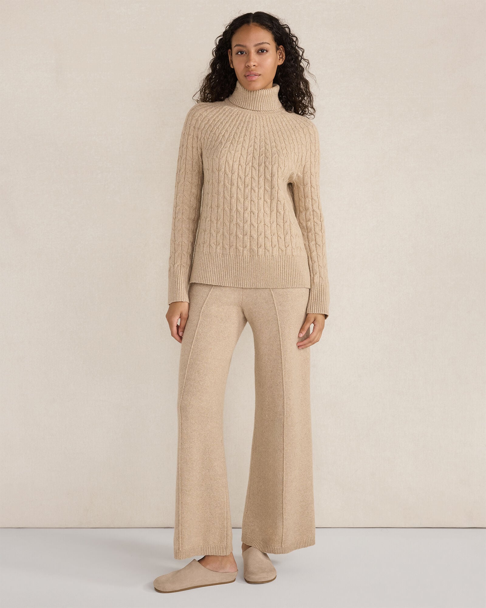 ORGANIC COTTON BLEND GRADIENT CABLE SWEATER | Talbots discount