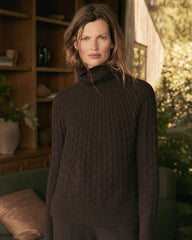 ORGANIC COTTON BLEND GRADIENT CABLE SWEATER | Talbots discount
