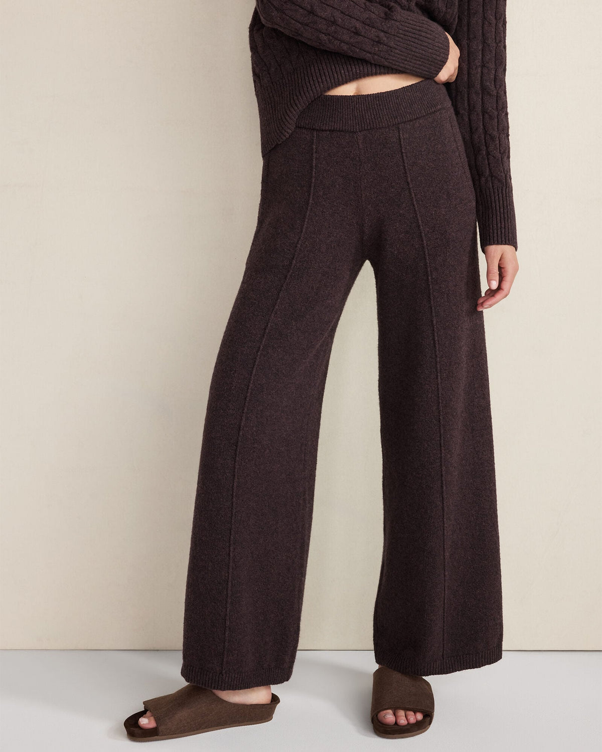ORGANIC COTTON BLEND PINTUCK WIDE LEG PANTS | Talbots US