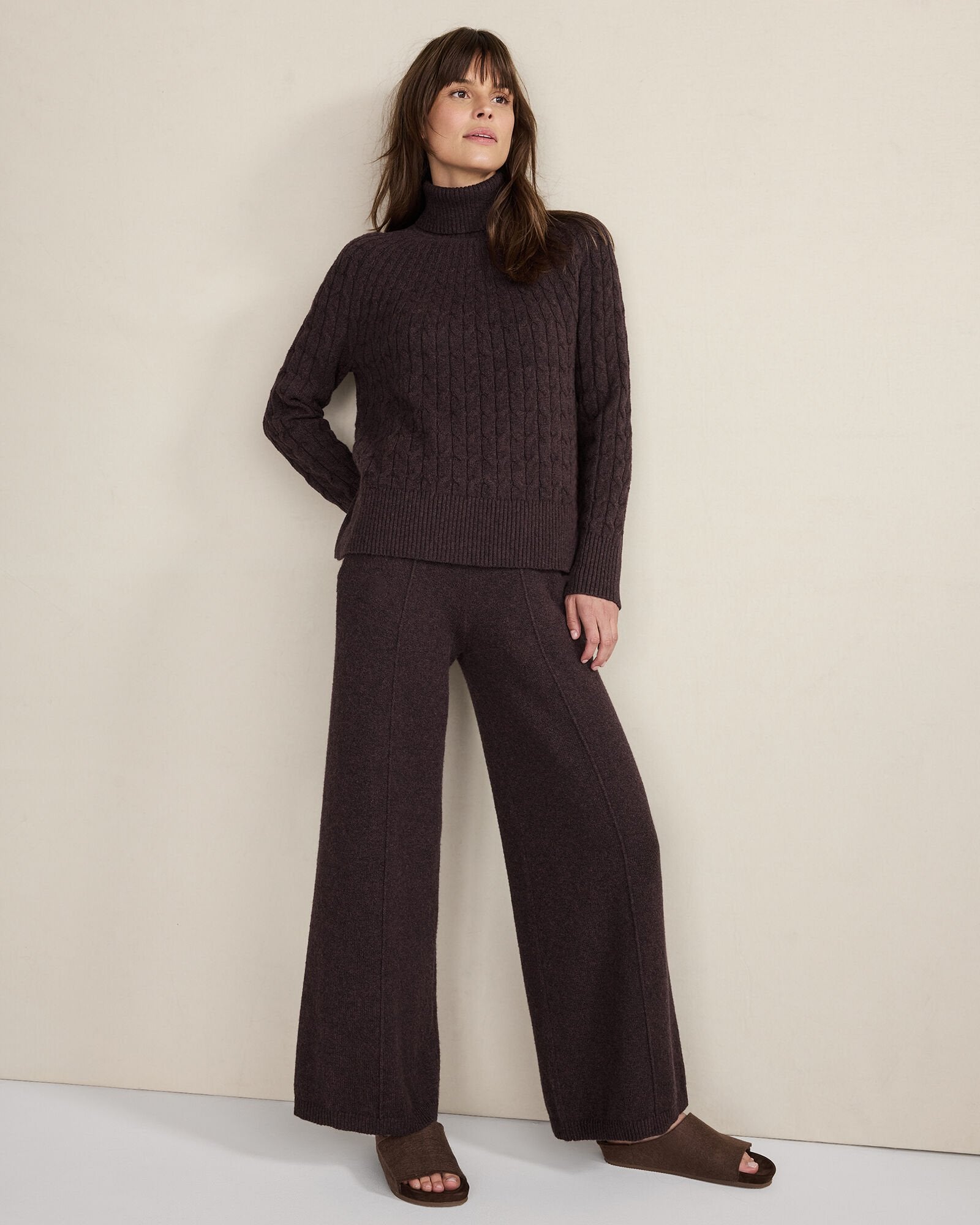 ORGANIC COTTON BLEND PINTUCK WIDE LEG PANTS | Talbots US