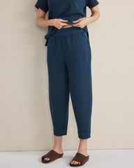 ORGANIC COTTON WAFFLE BARREL LEG PANTS | Talbots outlet