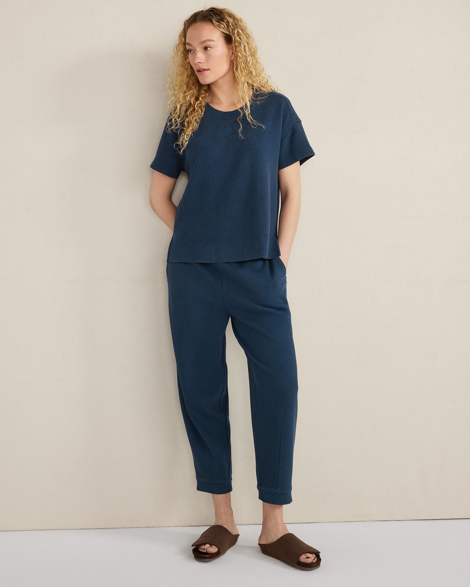 ORGANIC COTTON WAFFLE CREWNECK TEE | Talbots outlet