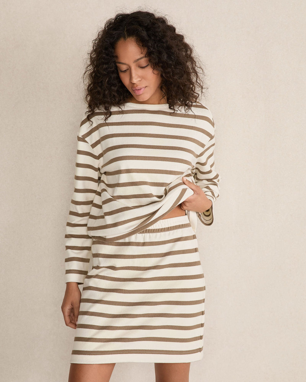 ORGANIC COTTON STRIPE SKIRT | Talbots sale