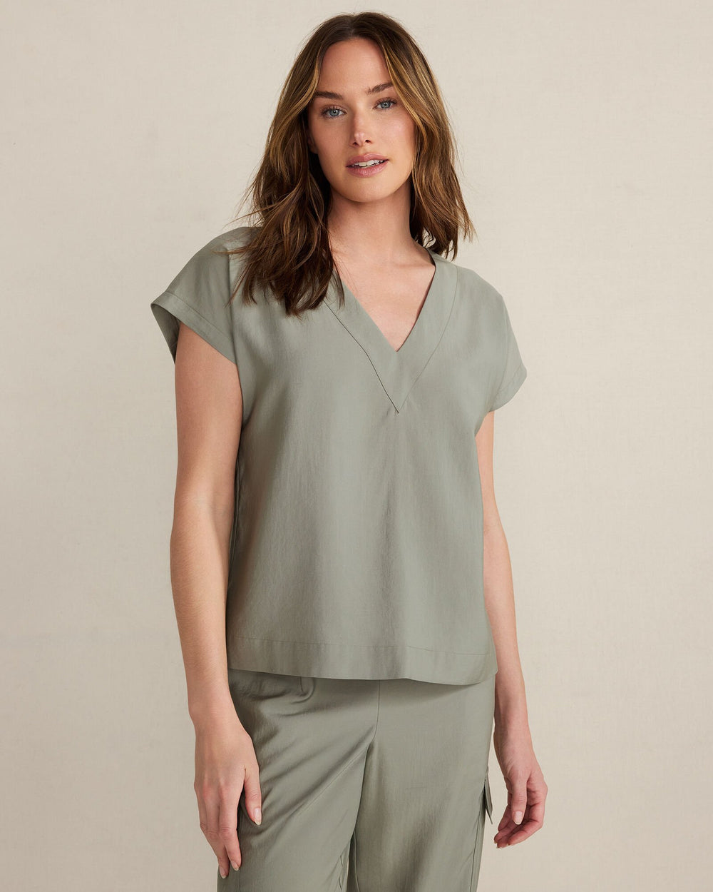 LUXE MODAL V-NECK TOP | Talbots discount