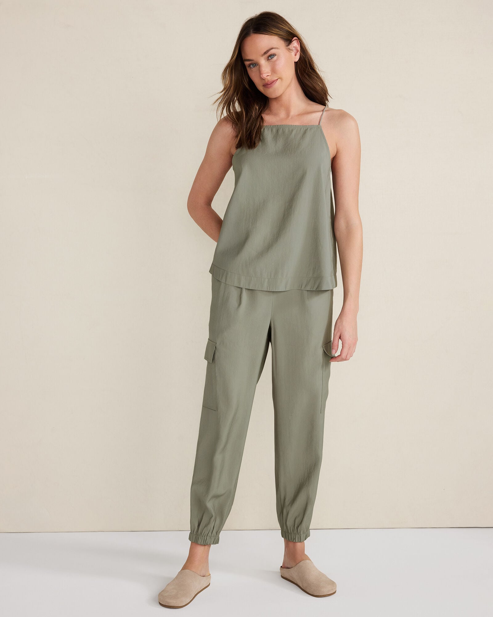 LUXE MODAL SQUARE NECK TANK TOP | Talbots on sale