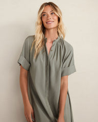 LUXE MODAL SHORT SLEEVE MIDI DRESS | Talbots near me