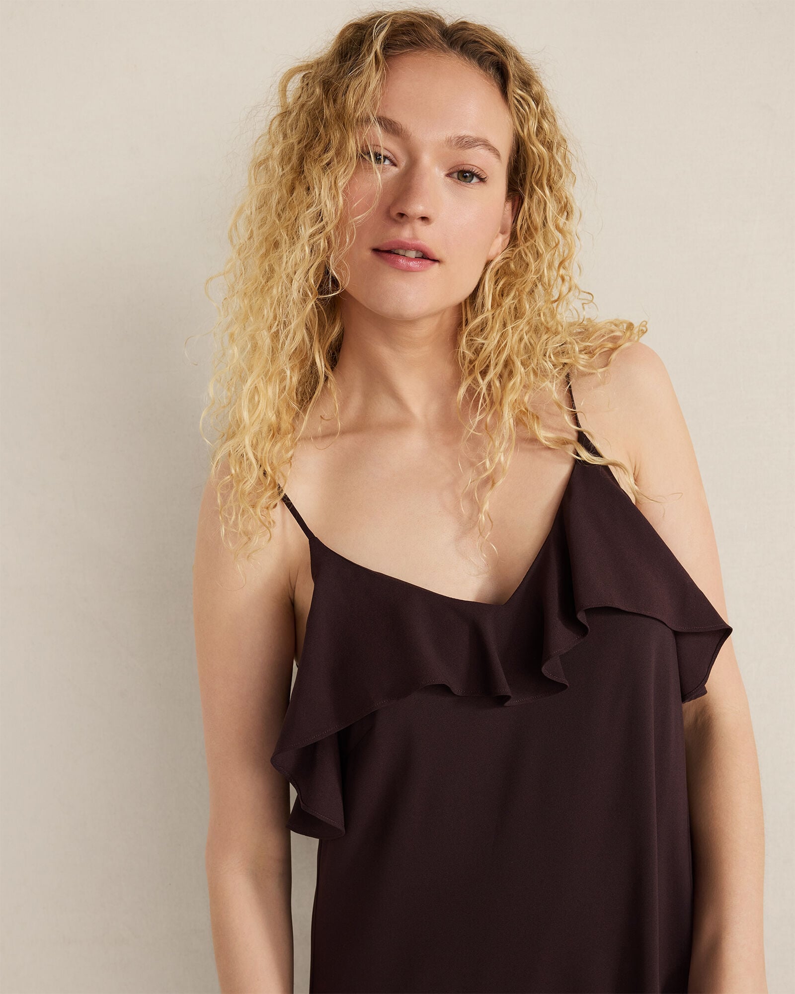 GEORGETTE FLOUNCE MAXI DRESS | Talbots discount