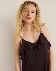 GEORGETTE FLOUNCE MAXI DRESS | Talbots discount