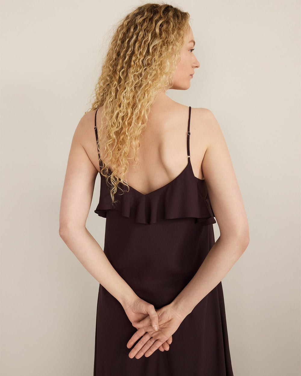 GEORGETTE FLOUNCE MAXI DRESS | Talbots discount