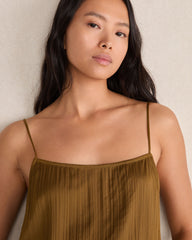 SILKY PLEATED MAXI DRESS | Talbots on sale