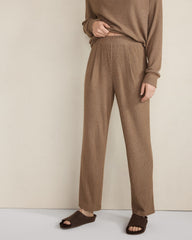 BRUSHED RIB KNIT TAPERED PANTS | Talbots discount
