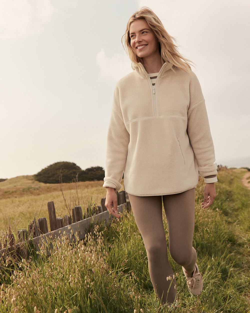 FAUX SHERPA HALF ZIP PULLOVER | Talbots online