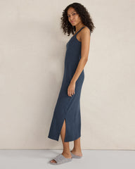 ORGANIC COTTON RIB KNIT MIDI DRESS | Talbots US