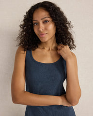 ORGANIC COTTON RIB KNIT MIDI DRESS | Talbots US
