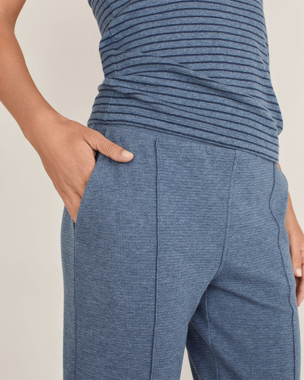 COTTON BLEND OTTOMAN RIB TAPERED PANTS | Talbots online