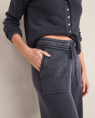 ORGANIC COTTON KNIT WIDE LEG PANTS | Talbots discount