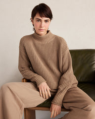 ORGANIC COTTON SHAKER STITCH ROLL NECK SWEATER | Talbots for sale