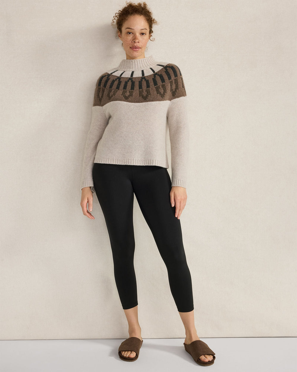 CASHMERE FAIRISLE MOCK NECK SWEATER | Talbots outlet